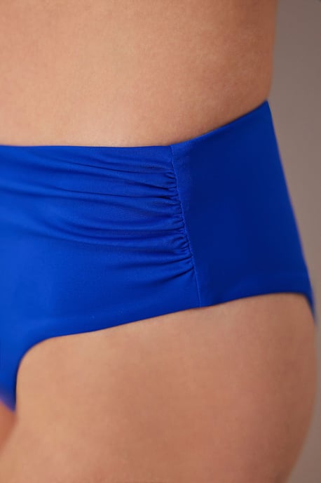 High-Waist Shirred Bikini Bottoms - Image 3