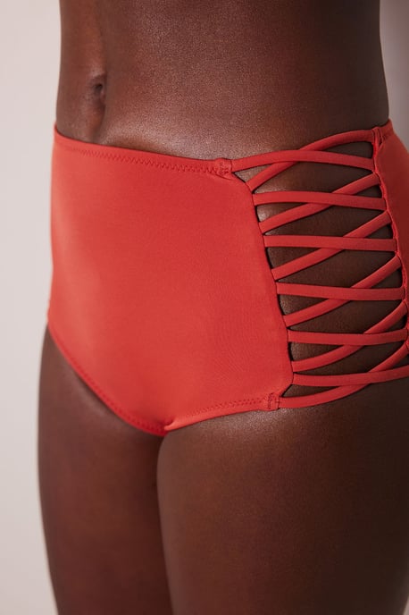 Hoogzwaist Cut-Out Bikini Shorts - Image 1