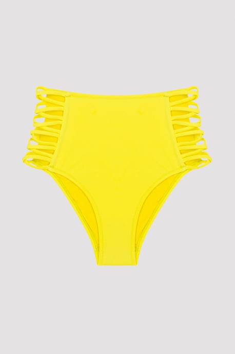 High-Waist Hipster Bikini Bottoms With Cut-Out - Image 3