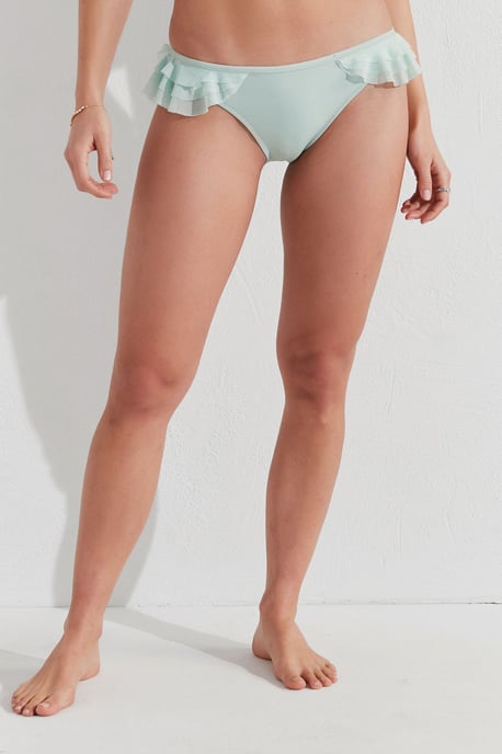 Låghala hipsterbikiniunderdelar med volang - Image 1