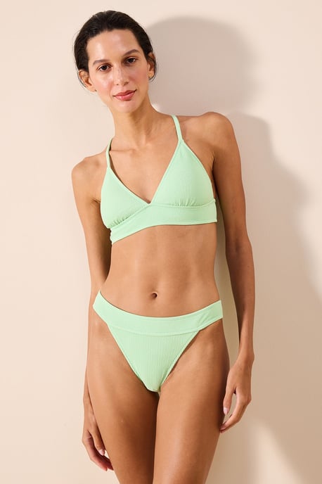 Lågriskad Ribbade Hipster Bikinibyxor - Image 5