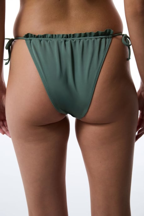 Low-Waist Tie-Side Frill Bikini Bottoms - Image 2