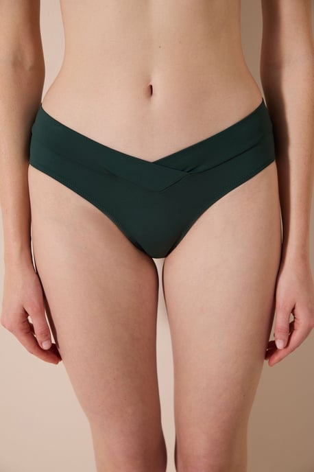 Mid-Waist Wrap Hipster Bikini Bottoms - Image 1