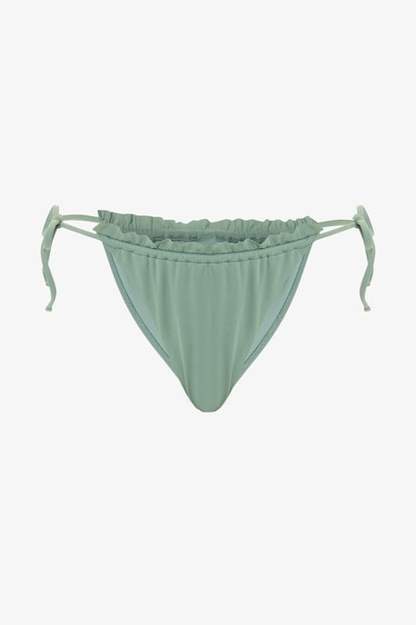 Low-Waist Tie-Side Frill Bikini Bottoms - Image 4