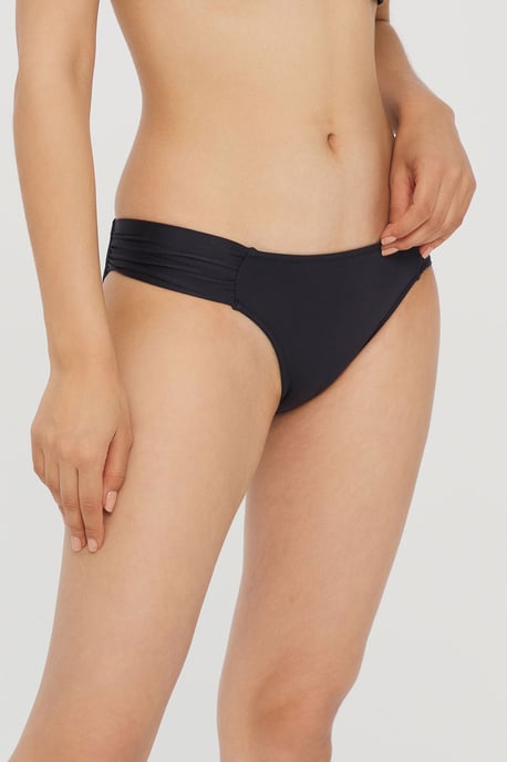 Mid-Waist Solid Hipster Bikini Bottoms - Image 2