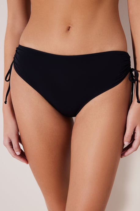 Högmidjade hipsterbikinibyxor med knytning - Image 1