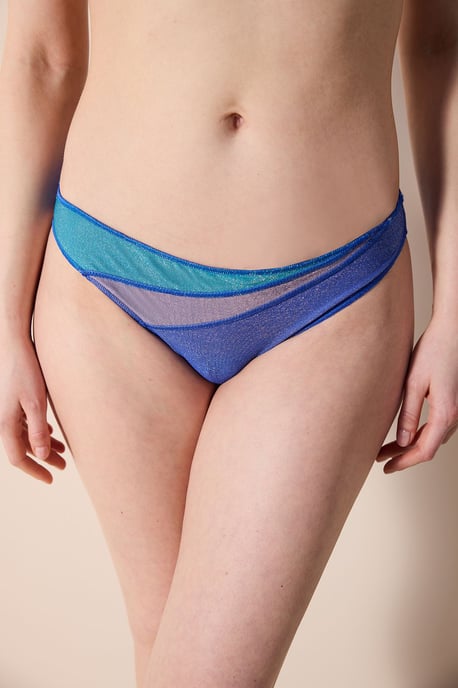 Glittery Mid-waist Bikini Bottoms - Image 1
