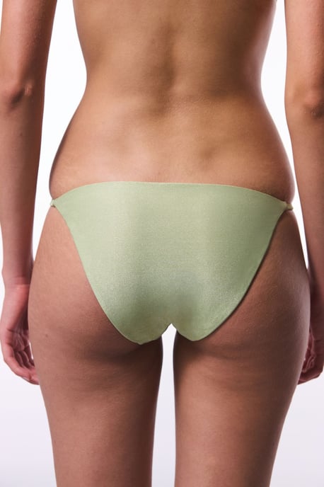 Bikiniunderdel med medelhög midja i enhetlig färg - Image 2