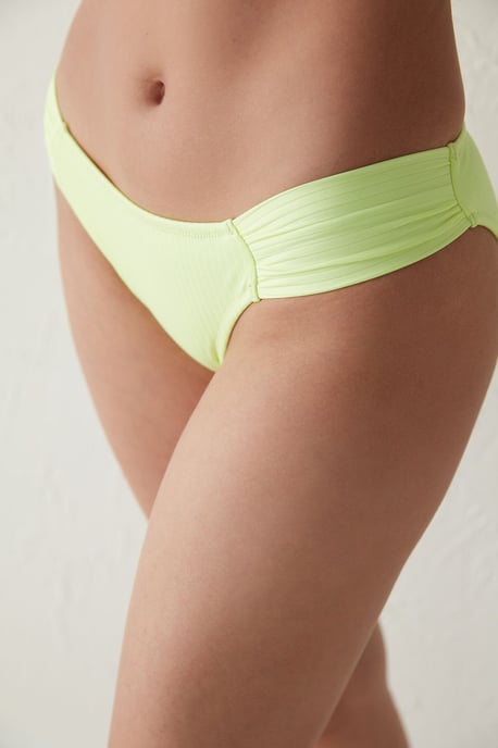 Ribbad Midjehöga Hipster Bikini Bottnar - Image 2