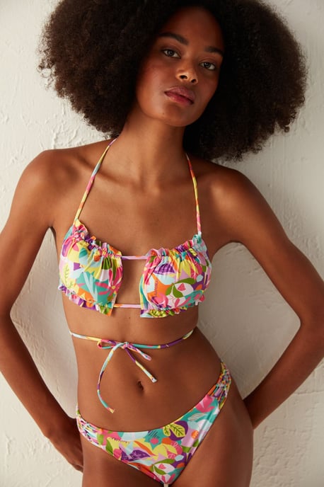 Blommig midjehöjd hipster-bikiniunderdel - Image 3