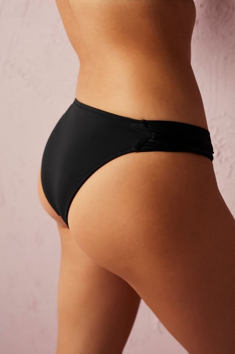 Solid midjehöga hipster bikiniunderdelar - Image 3