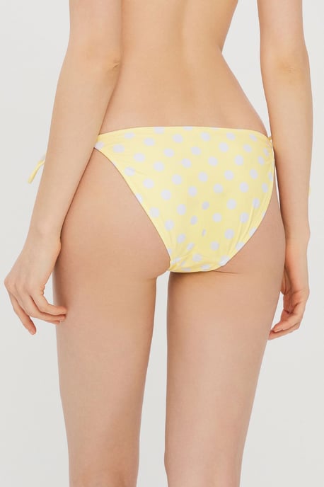 Låga knyt-bikiniunderdelar med prickigt mönster - Image 3