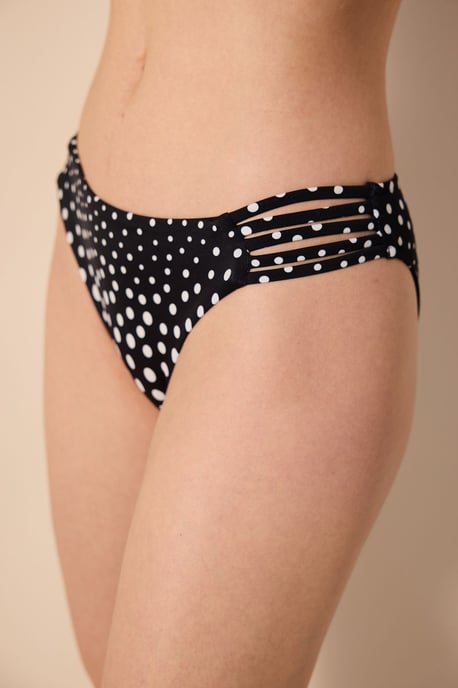 Bikiniunderdelar med polka prickar och skärningar i midjan - Image 3