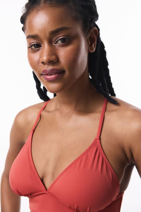 Solid Knit Bralette Bikini Top - Image 1
