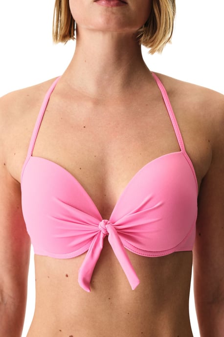 Solid Halter Underwire Bikini Top - Image 3