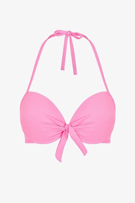 Solid Halter Underwire Bikini Top - Image 6