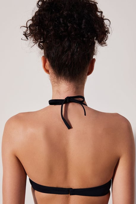 Solid Underwired Halter Bikini Top - Image 2