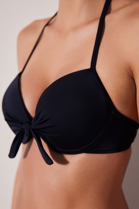Solid Underwired Halter Bikini Top - Image 3
