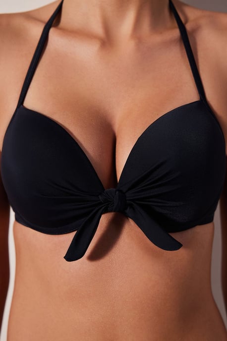 Solid Underwired Halter Bikini Top - Image 4