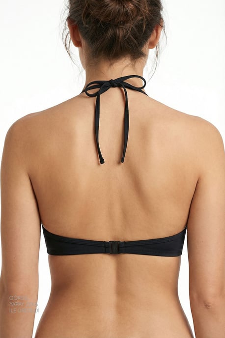 Solid Underwired Halter Bikini Top - Image 2