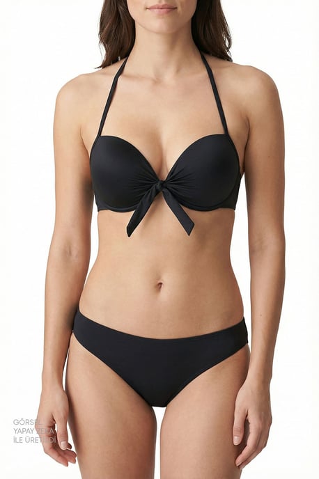 Solid Underwired Halter Bikini Top - Image 4