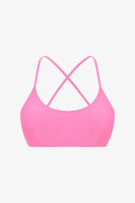 Geribbelde Omkeerbare Schouderband Bralette Bikini Top - Image 5