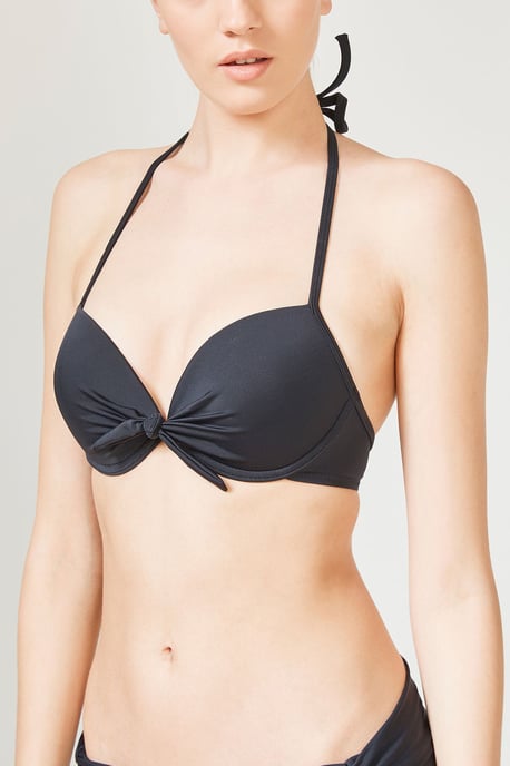 Solitär Halterbikiniöverdel med Slipsdetail - Image 2