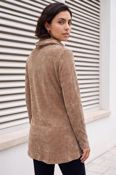 Chenille Cowl Neck Tunic Top - Image 3