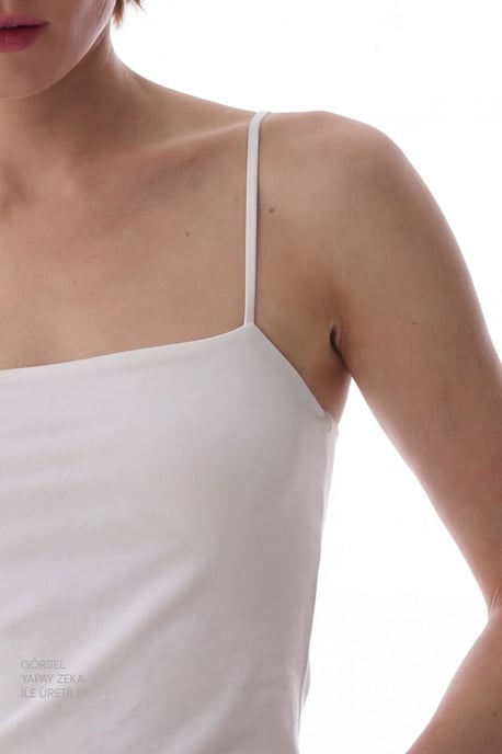Fitted Cotton-Modal Cami Top - Image 2