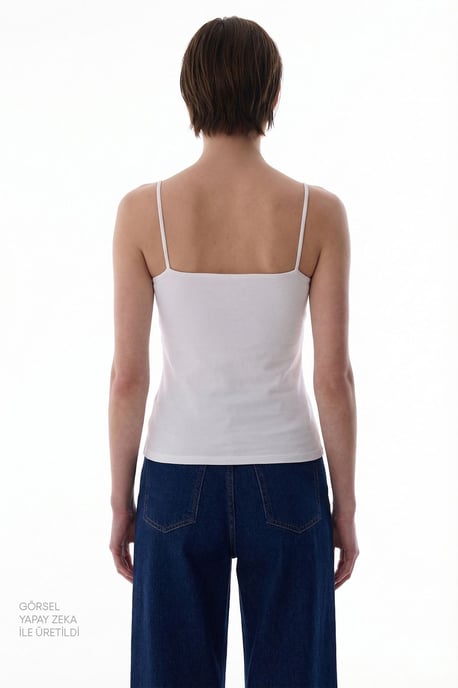 Fitted Cotton-Modal Cami Top - Image 4