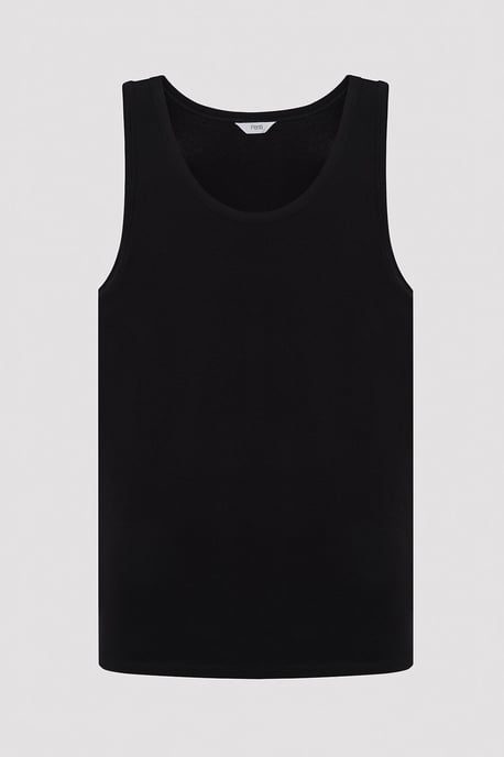 Heren Geribbelde Gebreide Tanktop - Image 1