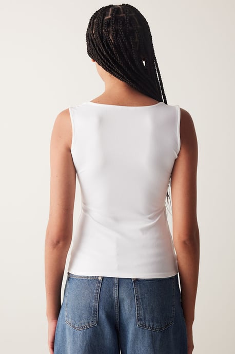 Dam Fitted Stickad Cami Linne - Image 5