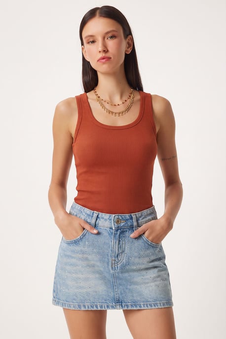 Fitted U Collar Knitted 2- Pack Tank Top - Image 2