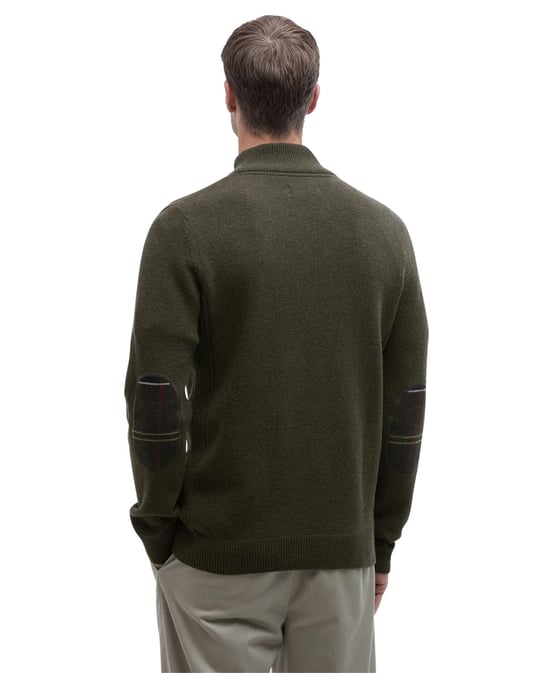 Barbour houthakker groen gestreept halffills zip - Image 4