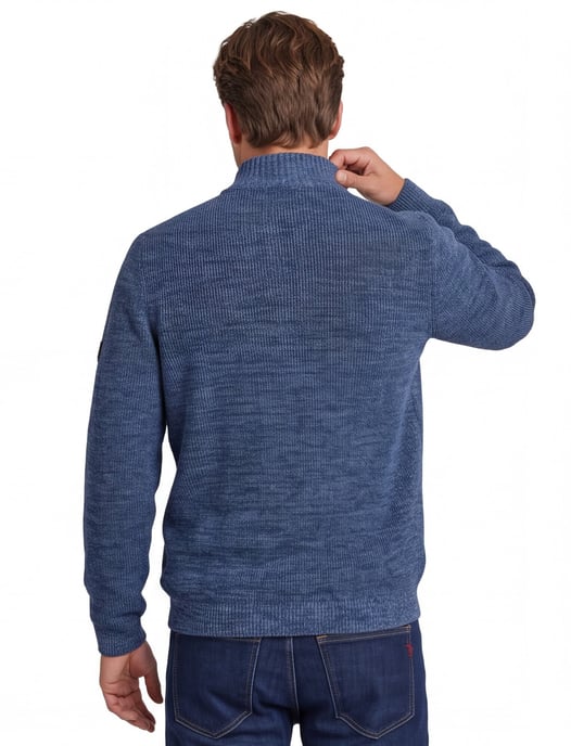 Camel Active half zip trui blauw gemeleerd - Image 2