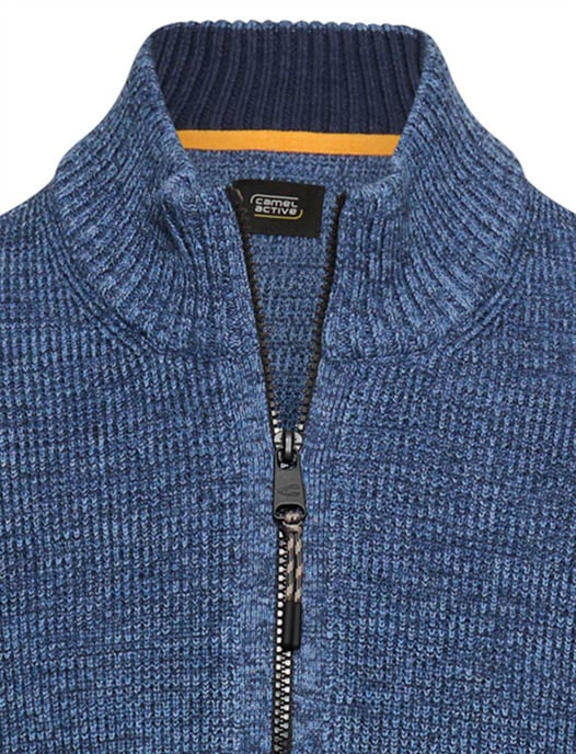 Camel Active half zip trui blauw gemeleerd - Image 3
