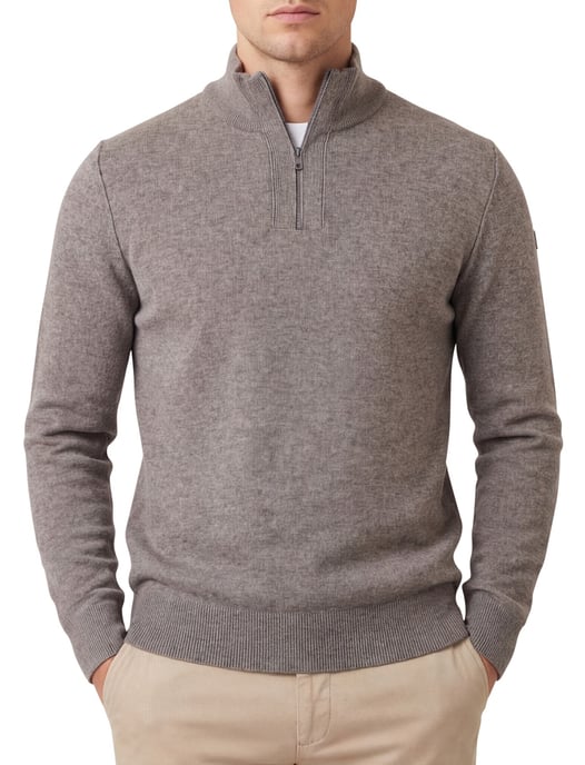 State of Art half zip trui beige gemêleerd - Image 1