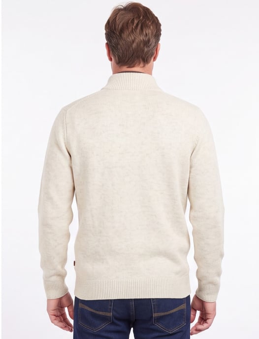 Barbour wol trui opstaande kraag beige - Image 2