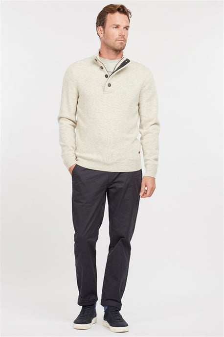 Barbour wol trui opstaande kraag beige - Image 3