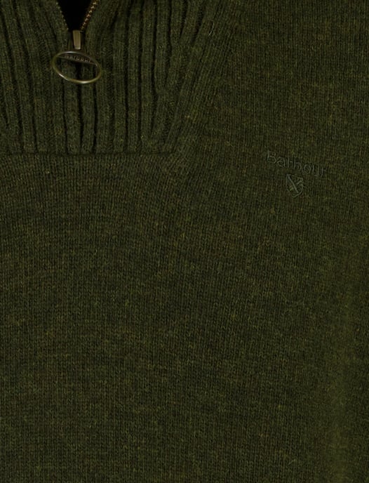 Trui Barbour half zip donkergroen gemêleerd - Image 4