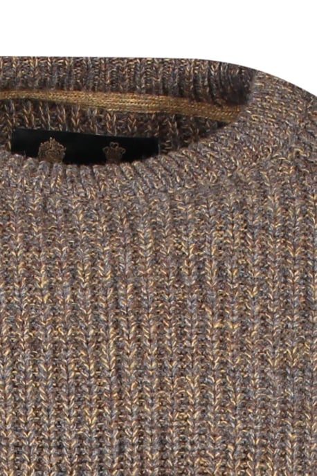 Barbour beige trui ronde hals lamswol - Image 3