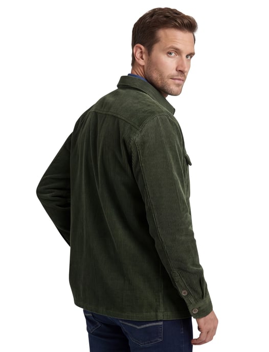 A Fish Named Fred overshirt groen corduroy slim fit katoen - Image 2