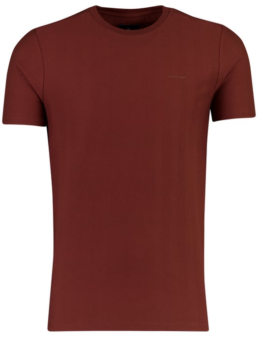 T-shirts State of Art bruin visgraatpatroon donker oud roze - Image 1