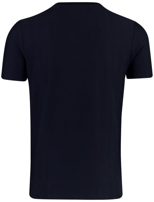 T shirt State of Art donkerblauw met visgraatpatroon - Image 2