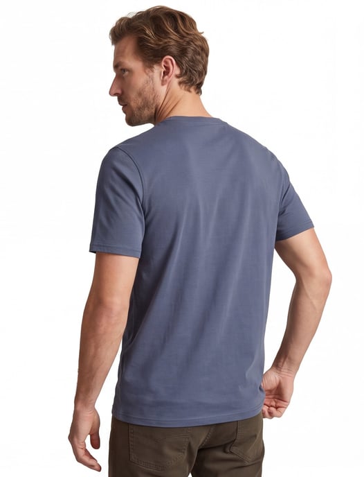 Casa Moda t-shirt blauw effen normale fit katoen - Image 2