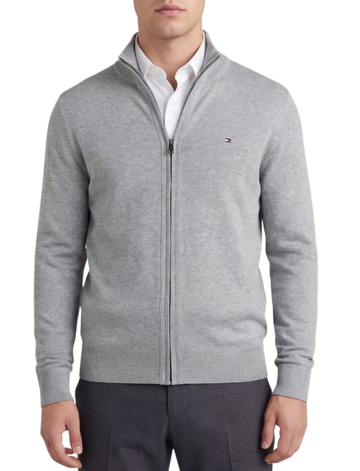 Tommy Hilfiger vest grijs katoen zonder capuchon - Image 1