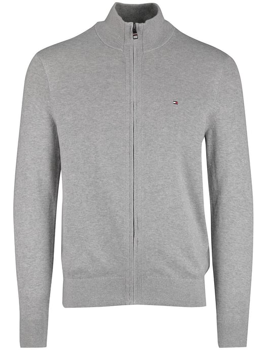 Tommy Hilfiger vest grijs katoen zonder capuchon - Image 3