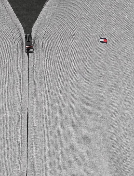 Tommy Hilfiger vest grijs katoen zonder capuchon - Image 4