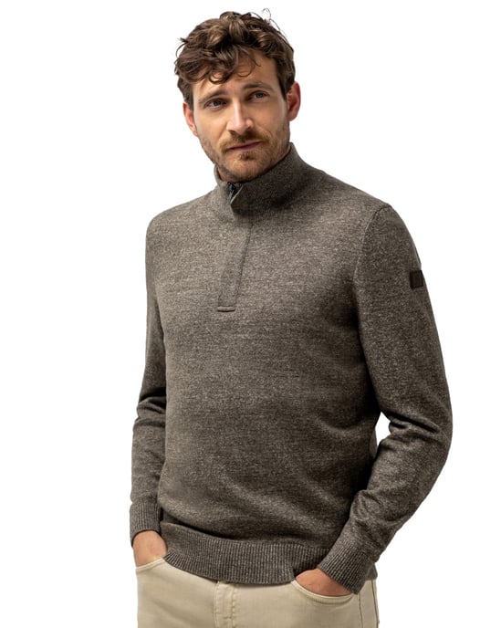 Trui State of Art Bruin Half Zip - Image 1
