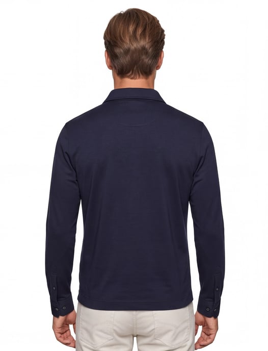 Poloshirt Desoto donkerblauw katoen - Image 2